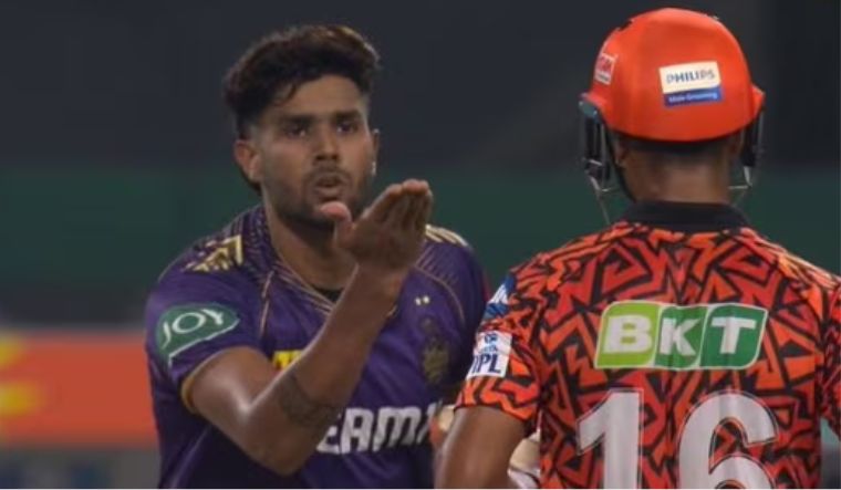 Harshit Rana aggressively celebrated Mayank Agarwal's ouster in the sixth over by blowing a flying kiss at Eden Gardens